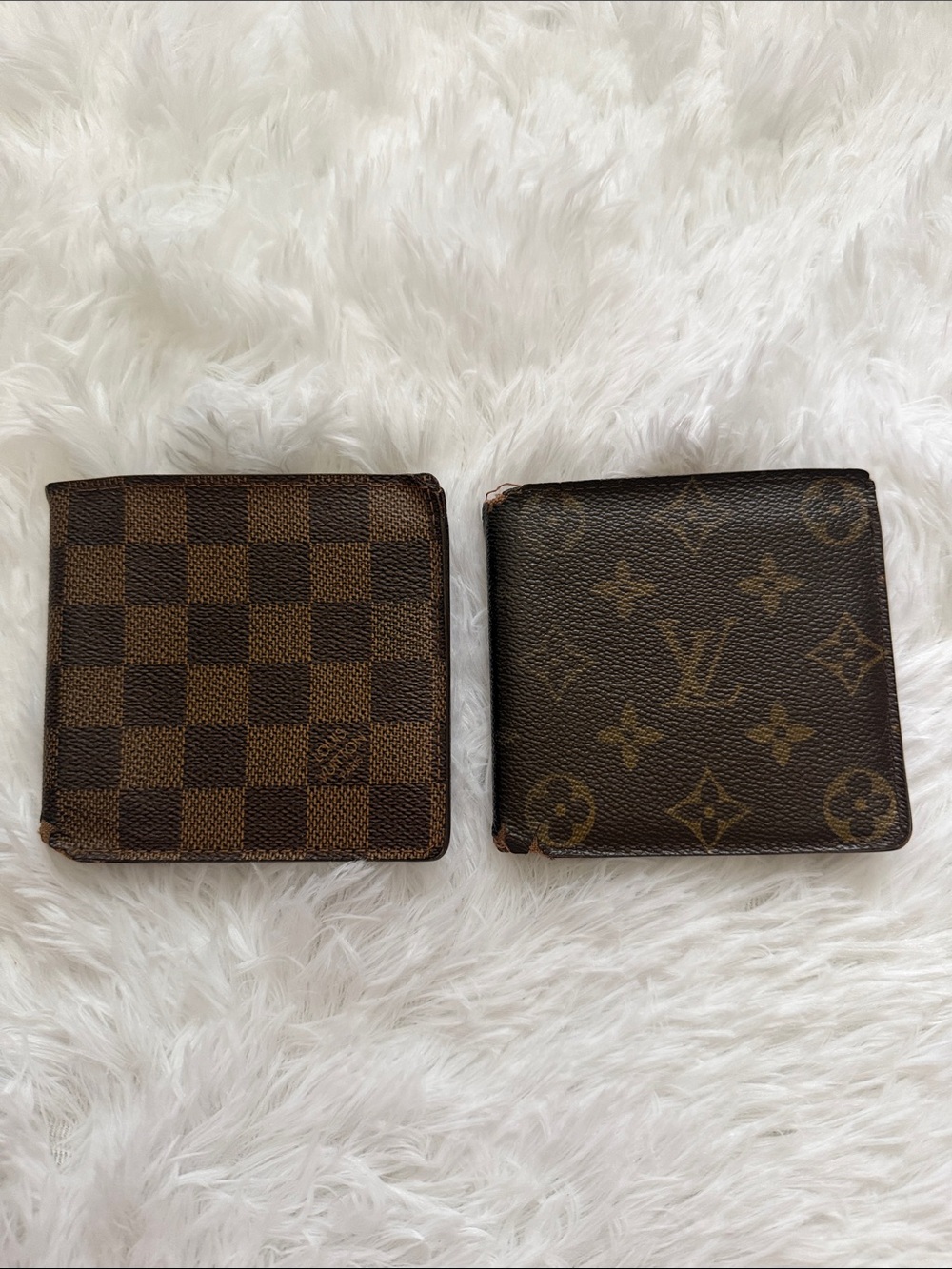 Louis Vuitton Brown Monogram & Damier Canvas Men's Wallets Duo